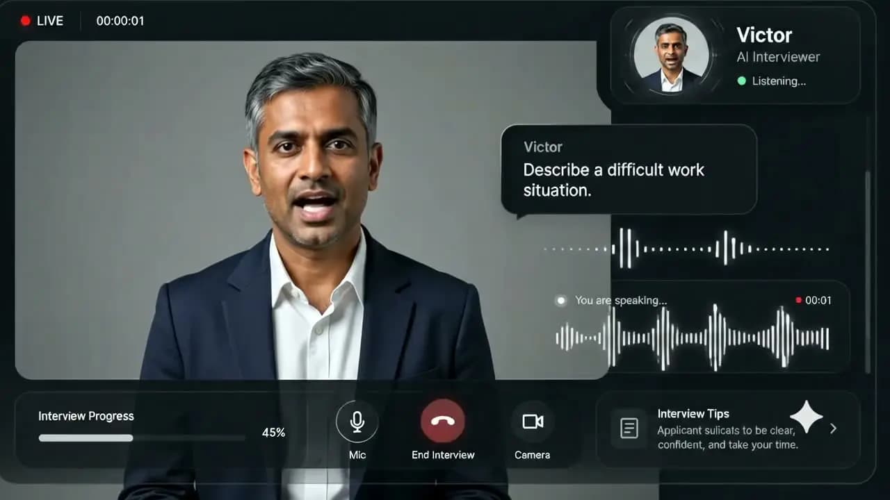 Structured voice screen