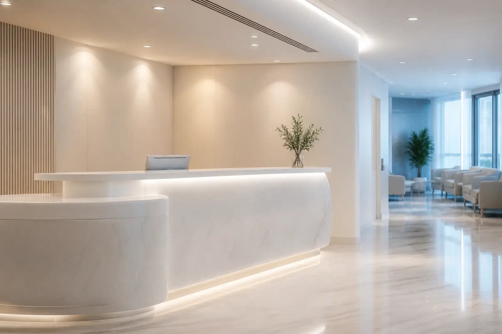 Healthcare clinic reception